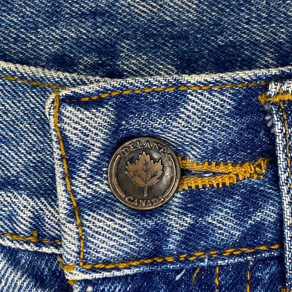 Delanè Vintage Straight Leg High Waist Jeans 100% Cotton - Picture 2 of 4